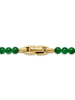 Spiritual Beads Necklace with Nephrite Jade and 18K Yellow Gold