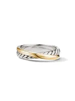 Crossover Band Ring with 18K Yellow Gold