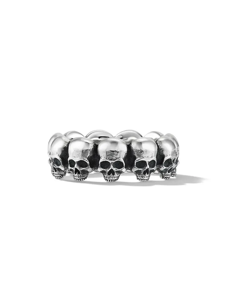 Memento Mori Skull Band Ring