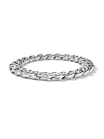 Cable Edge Curb Chain Necklace Recycled Sterling Silver