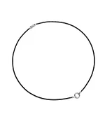 Smooth Amulet Box Chain Necklace Darkened Stainless Steel, 2.7mm