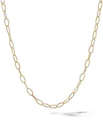 Stax Elongated Oval Link Necklace 18K Yellow Gold