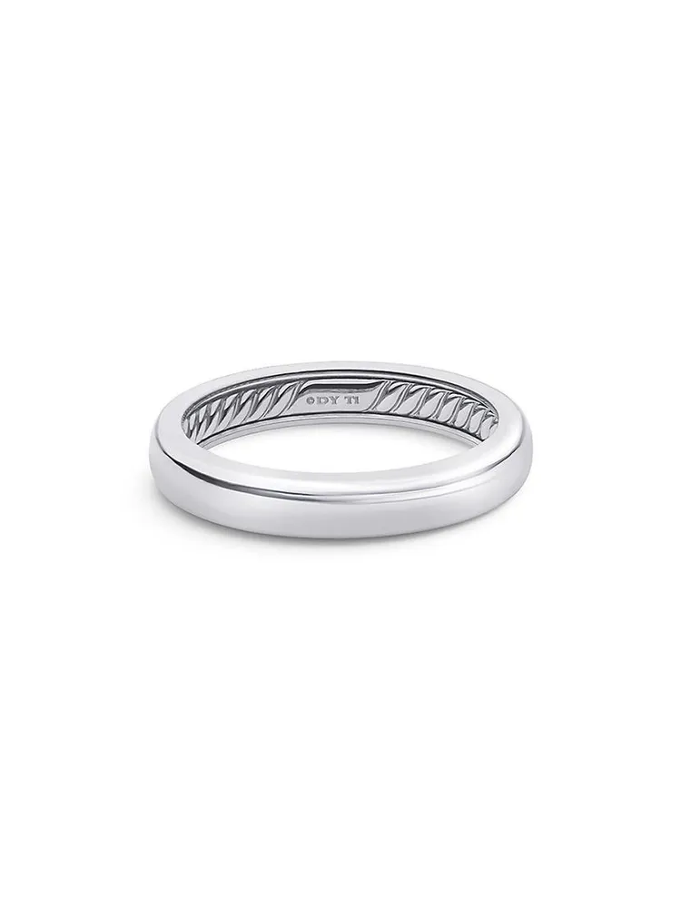 DY Classic Band Ring Grey Titanium