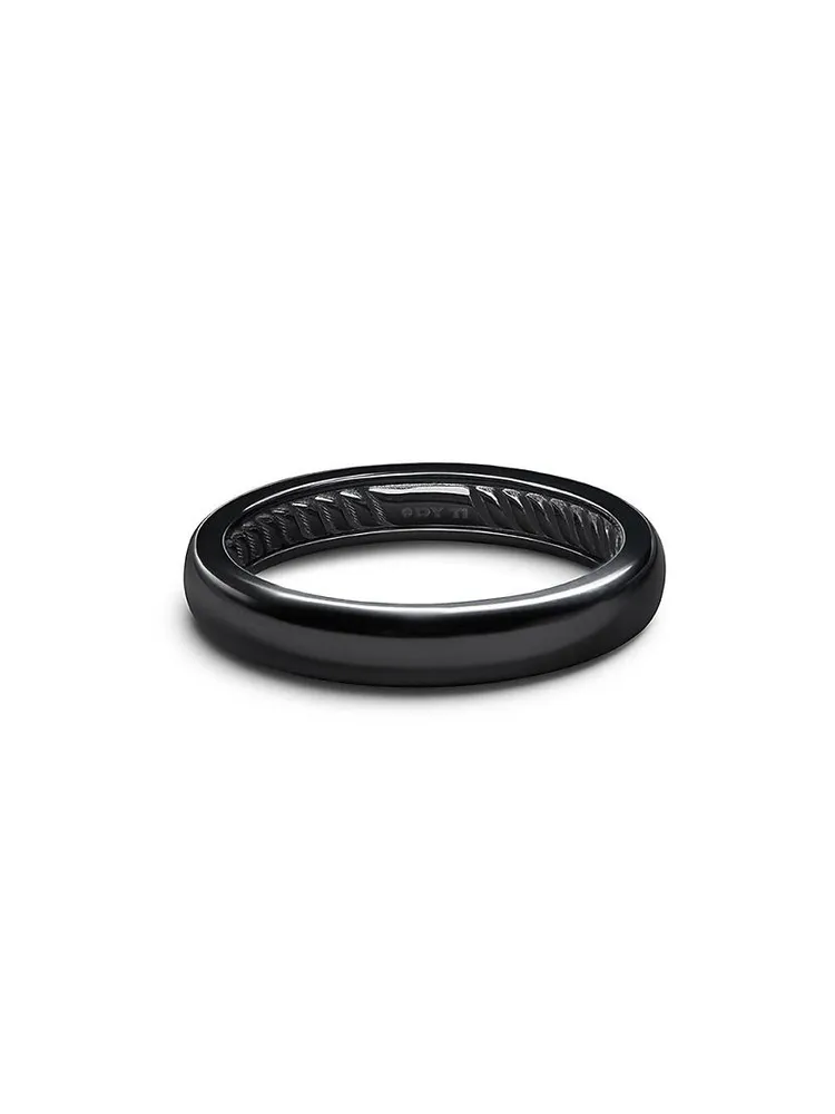 DY Classic Band Ring Black Titanium