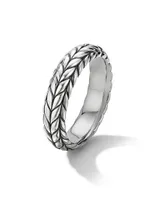 Chevron Beveled Band Ring