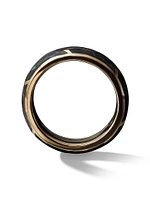 Forged Carbon Band Ring with 18K Gold