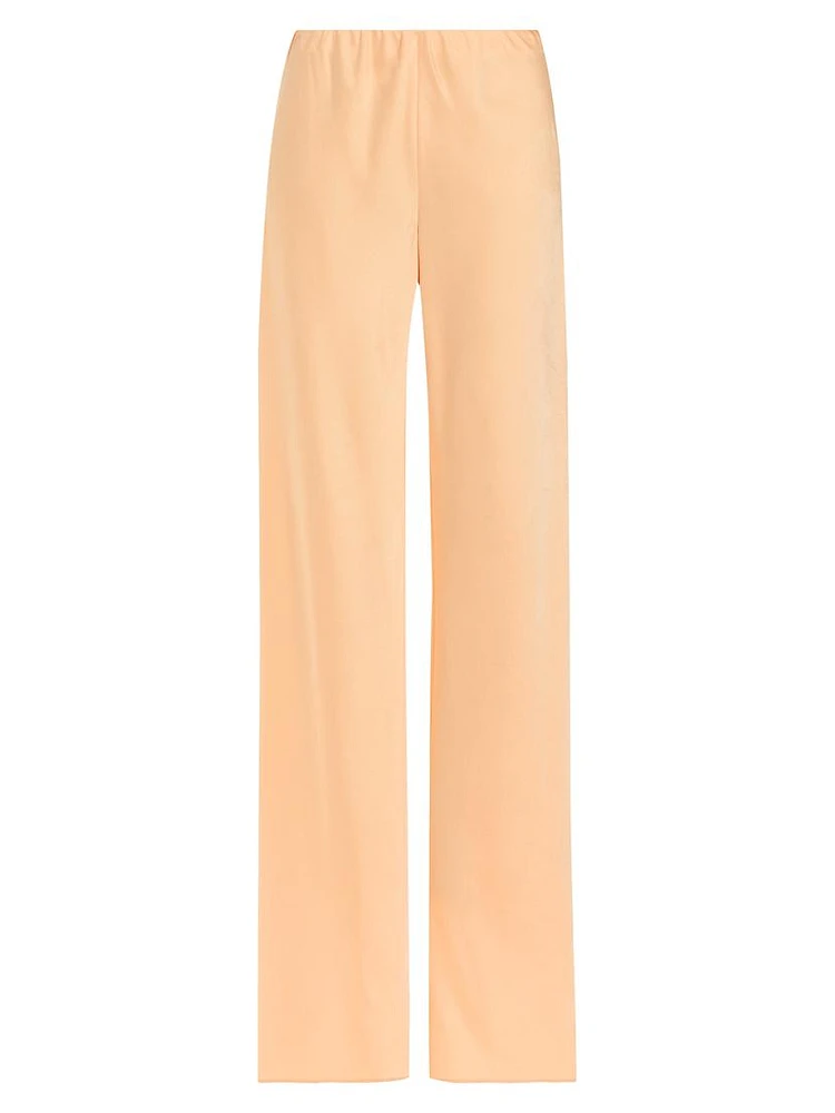 Satin High-Rise Pants