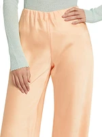 Satin High-Rise Pants