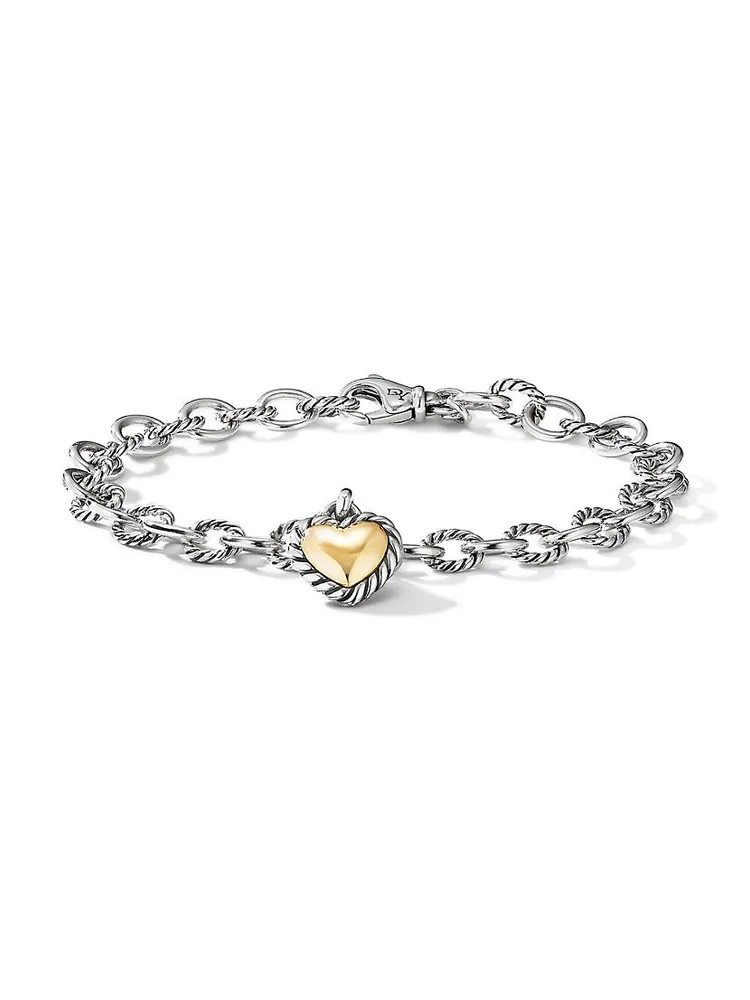 Cable Collectibles® Cookie Classic Heart Bracelet with 18K Yellow Gold