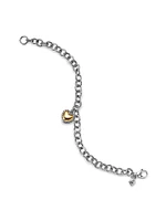 Cable Collectibles® Cookie Classic Heart Bracelet with 18K Yellow Gold