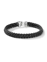 Woven Box Chain Bracelet with Stainless Steel and Nylon