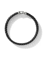 Woven Box Chain Bracelet with Stainless Steel and Nylon