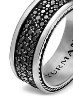 Streamline® Three Row Band Ring with Pavé Black Diamonds