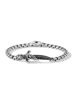 Waves Dagger Bracelet with Pavé Black Diamonds