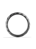 Modern Cable Band Ring Black Titanium