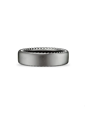 Streamline Band Ring Grey Titanium, 6mm