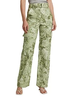 Keanu Floral Straight-Leg Cargo Pants