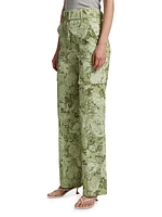 Keanu Floral Straight-Leg Cargo Pants