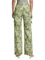 Keanu Floral Straight-Leg Cargo Pants