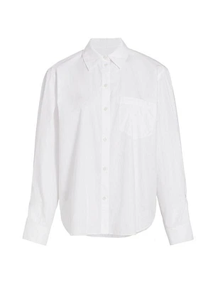 Wesley Poplin Balloon-Sleeve Shirt