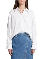 Wesley Poplin Balloon-Sleeve Shirt