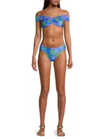 Ocean Leaf Low-Waist Bikini Bottom