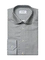 Slim-Fit Medallion Cotton & Tencel Shirt