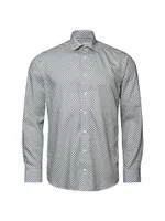 Slim-Fit Medallion Cotton & Tencel Shirt