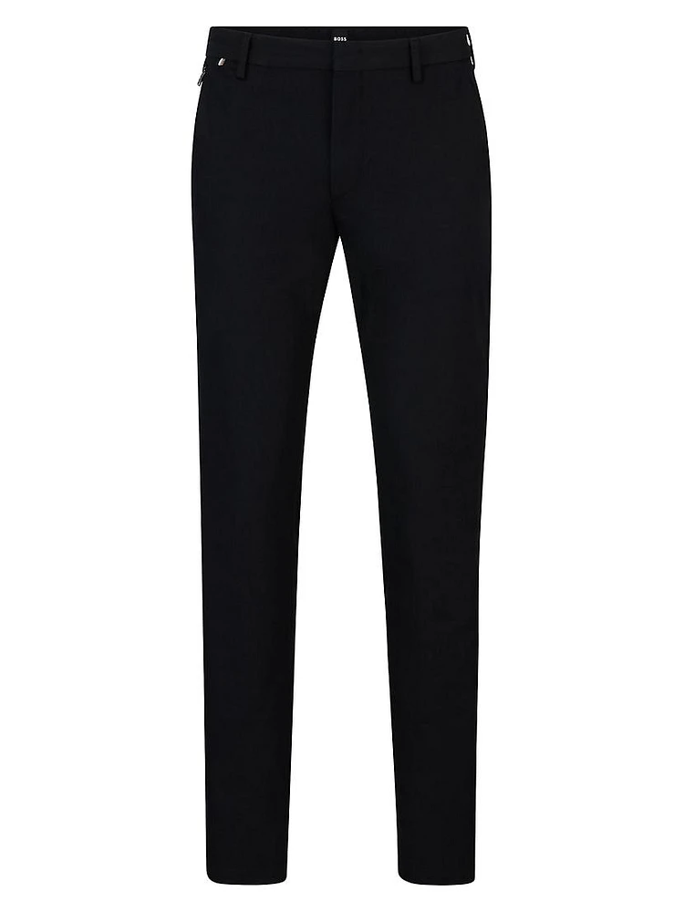 Slim-Fit Trousers a Cotton Blend with Stretch