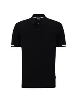 Regular-Fit Polo Shirt with Rubberized Logo