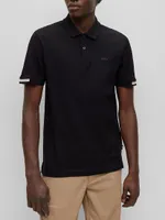 Regular-Fit Polo Shirt with Rubberized Logo