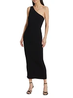 Ribbed One-Shoulder Maxi Dress