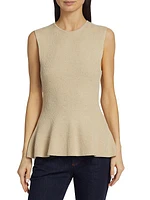 Contour Rib-Knit Peplum Top