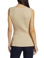 Contour Rib-Knit Peplum Top