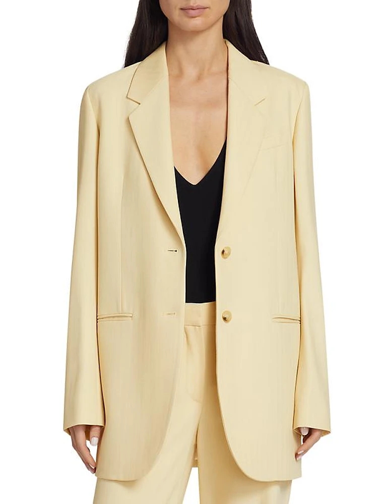 Oversized Single-Breasted Jacket