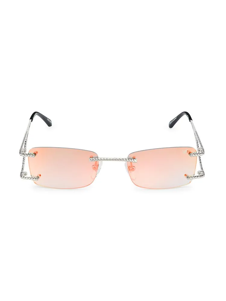 Wall Street 52MM Rectangular Sunglasses