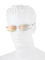 Wall Street 52MM Rectangular Sunglasses