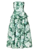 Hilde Strapless Floral Dress