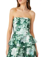 Hilde Strapless Floral Dress