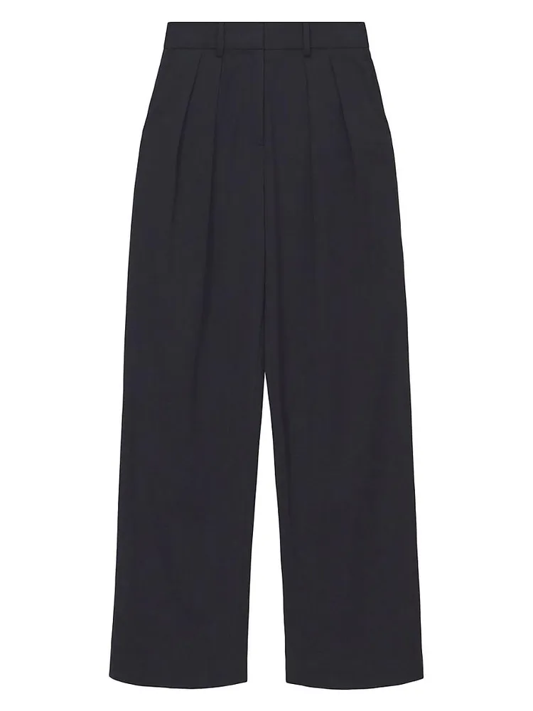 Luisa Pleated Wide-Leg Pants