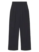 Luisa Pleated Wide-Leg Pants