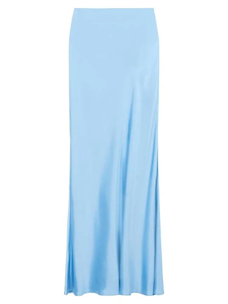 Voyage Satin Fishtail Maxi Skirt