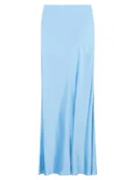 Voyage Satin Fishtail Maxi Skirt