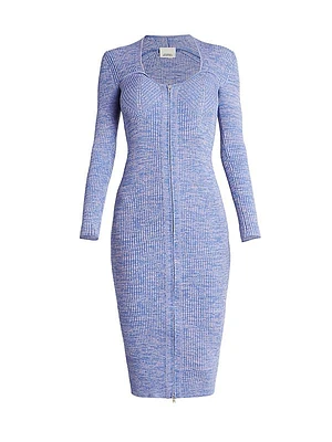 Zael Ribbed Wool Midi Dress