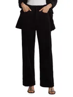 Daryl Corduroy Wide-Leg Pants