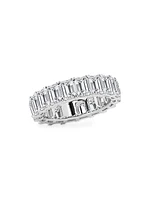 14K White Gold & 6 TCW Diamond Ring