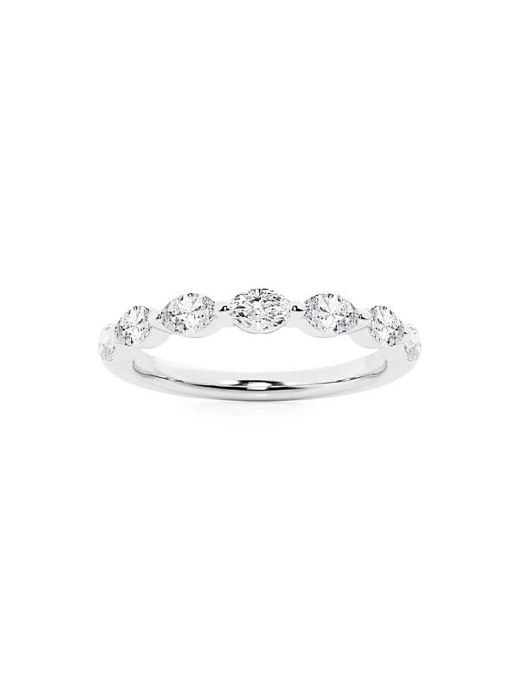 14K White Gold & 0.5 TCW Natural Diamond Ring