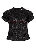 Embellished Short-Sleeve Top