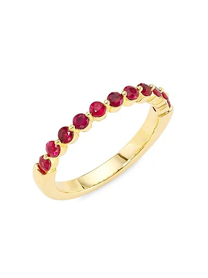 14K Yellow Gold & Ruby Ring