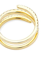 14K Yellow Gold & 0.65 TCW Diamond Wrap Ring